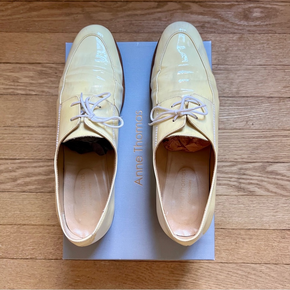 Anne Thomas Jackson Derby Hand Made White Leather Oxfords Loafers Shoes Sz. 41